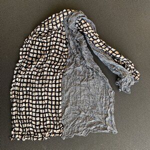 EUC, Delicate Ann Taylor Scarf, Brown, Navy Blue, Cream White